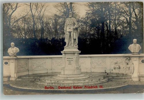 Tiergarten 1908 Denkmal des deutschen Kaisers