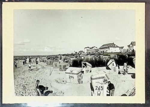 Duhnen Foto montiert auf Karton Strandleben Fotograf Otto Schulze