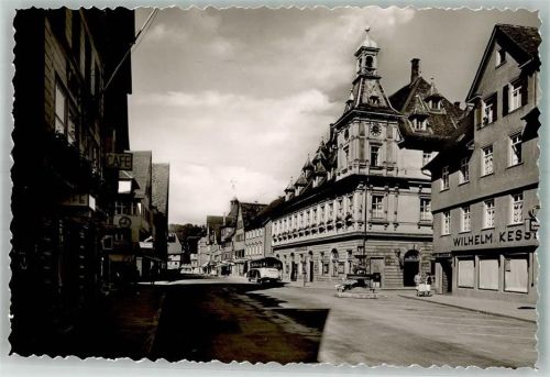 Geislingen Omnibus Geschäft Brunnen altes Rathaus Hauptstrasse