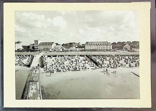 Duhnen Foto montiert auf Karton Strand mit Hotels Fotograf Otto Schulze