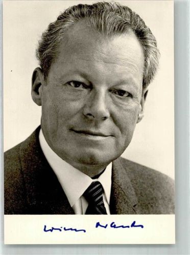 Portrait des SPD-Bundeskanzlers mit Autogramm Fotograf Darchinger