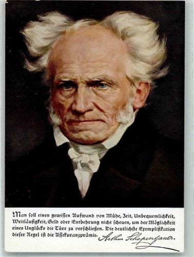 Porträt von Arthur Schopenhauer Allianz Lebensversicherung Bildnisfolge Deutsche Männer Deutsche Worte