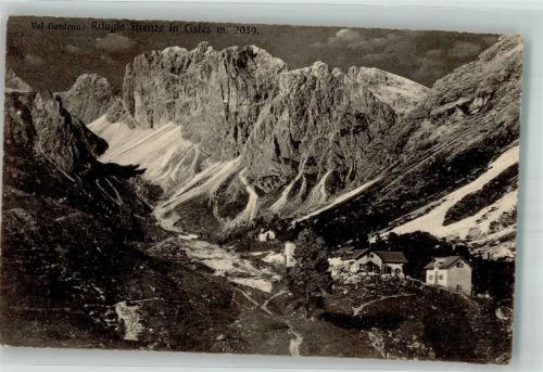 Sellajochhaus 1925 Foto AK Hüttenstempel