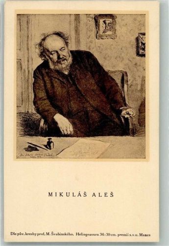sign. Svabinsky M. Prof Mikulas Ales böhmischer Maler
