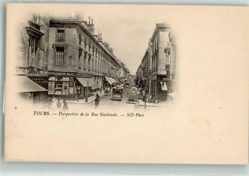 Tours Geschäft Rue Nationale Straßenbahn