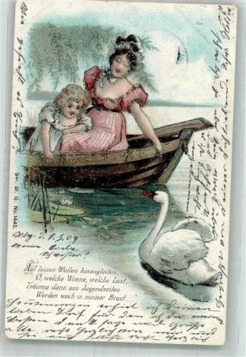 1904 Mutter Kind Boot Spruch