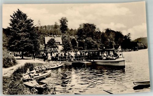 Kriebstein Talsperre Dampferanlegestelle Boot Lauenhain Ruderboot