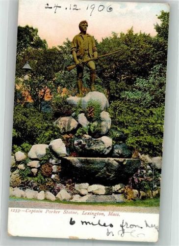 Boston 1905 Denkmal Captain Parker Statue Lexigton