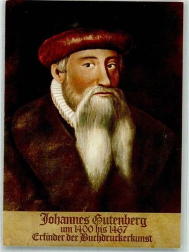 Portrait des Erfinders der Buchdruckerkunst