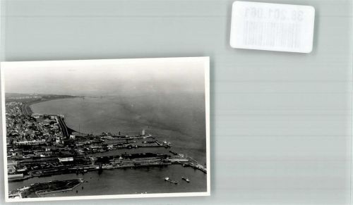 Cuxhaven Fliegeraufnahme des Hafens Foto Original aus Archiv eines Ansichtskartenverlags Ort handschriftlich