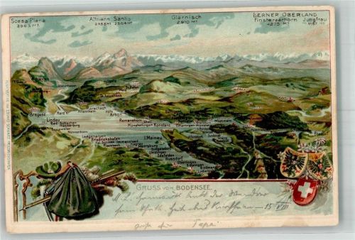 Hagnau 1904 Bodensee Vogelschau
