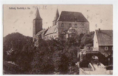 Rochlitz Rochlitz mit Schloß gelaufen von 1931. Leicht fleckig, sonst gut erhalten.