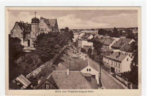 Schöneck Schöneck mit Blick vom Friedrich August - Stein ungelaufen Leicht stockfleckig, sonst gut erhalten
