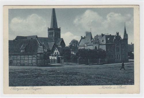 Bergen Bergen a. Rügen. Kirche Post ungelaufen Gute Erhaltung.