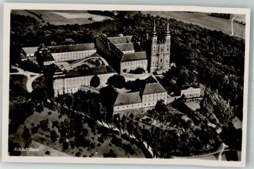 Banz Fliegeraufnahme vom Schloss und Kloster Banz mit Klosterkirche St. Dionysius