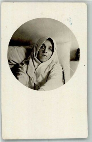 Konnersreuth 1930 Frau mit Kopftuch Ort lt. Stempel