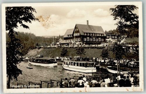 Kriebstein Talsperre Gasthaus Gaststätte Motorbootstation Boot Ruderboot