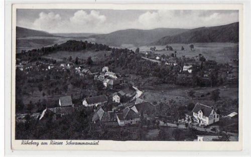 Ruhrberg am Rursee, Schwammenauel gelaufen von 1955. Leichter Bug unten rechts, sonst gut erhalten