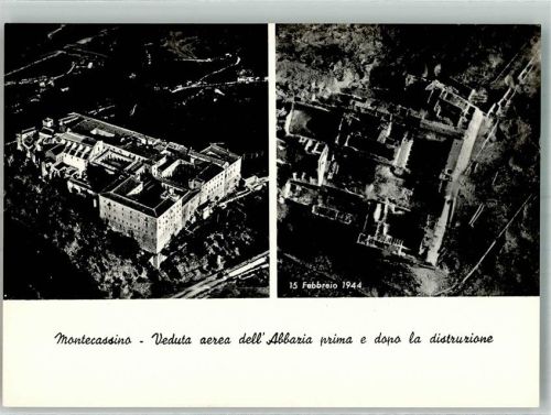 Montecassino Abbazia Kloster vor und nach 1944
