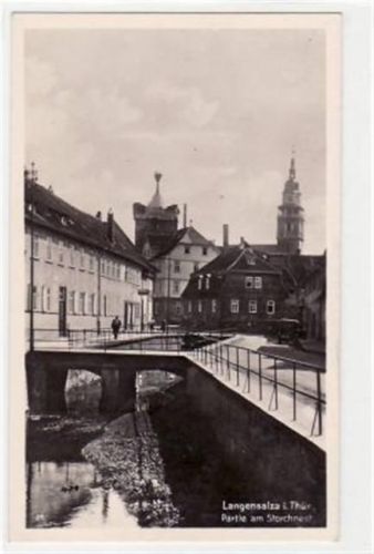 Fotokarte von Langensalza i. Thür. Partie am Storchnest ungelaufen Top Erhaltung.