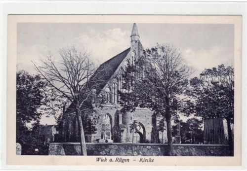 Wiek Wiek a. Rügen mit Kirchenansicht ungelaufen Top Erhaltung.