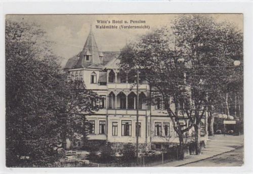 Elend Elend bei Schierke Vorderansicht von Witte´s Hotel und Pension Waldmühle gelaufen. Rückseite leicht fleckig, sonst gut erhalten.