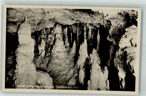 72820 W7419 Genkingen Foto AK Nebelhöhle Säulenhalle