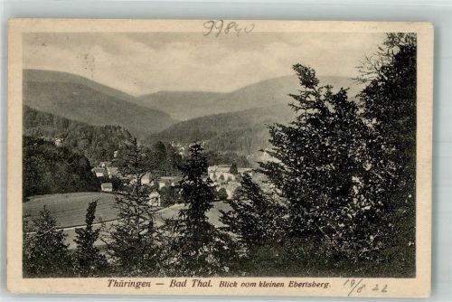 Thal Blick vom kleinen Ebertsberg Bahnpost Ruhla Wutha