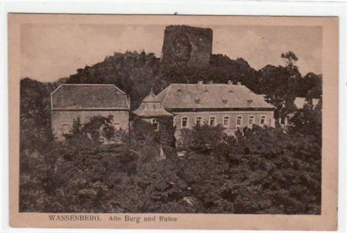 Wassenberg mit alter Burg und Ruine ungelaufen Leicht bügig, leicht fleckig, sonst gut erhalten