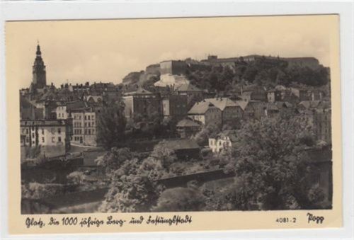 Glatz 1000 jährigen Burg- und Festungsstadt Glatz / Klodzko gelaufen. Gute Erhaltung.