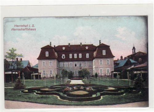 Herrnhut Herrnhut mit Herrschaftshaus ungelaufen Oxydationsspuren an den Rändern, kleiner Knick Kartenmitte, sonst gut erhalten.