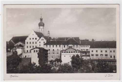 Dachau. Totalansicht. Ungelaufen. Leichte Rückstände vom Album Rückseite, sonst gut erhalten