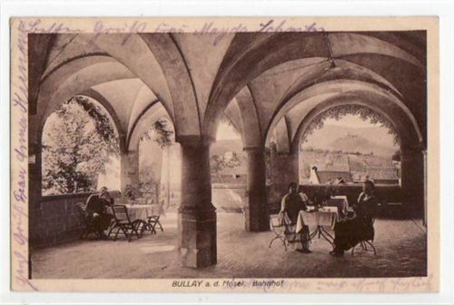 Bullay Bullay a.d. Mosel mit Bahnhof gelaufen von 1926. Leichter Bug oben links und rechts, sonst gut erhalten