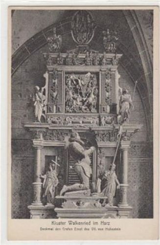 Walkenried Walkenried im Harz. Denkmal des Grafen Ernst des VII. von Hohnstein im Kloster ungelaufen Gute Erhaltung.