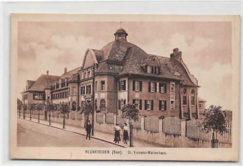 Neunkirchen Neunkirchen. Partie am St. Vincenz-Waisenhaus. Karte beschrieben Handschriftliches Datum von 1919. Leicht fleckig, sonst gut erhalten