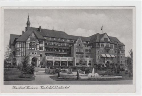 Bad Kudowa Herzbad Kudowa / Kudowa-Zdrój - Kreis Glatz / Klodzko. Kurhotel Fürstenhof gelaufen 1942. Leichter Stempeldurchdruck, sonst gut erhalten