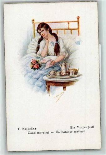 Liebesbrief Ein Morgengruß gedeckter Tisch AK