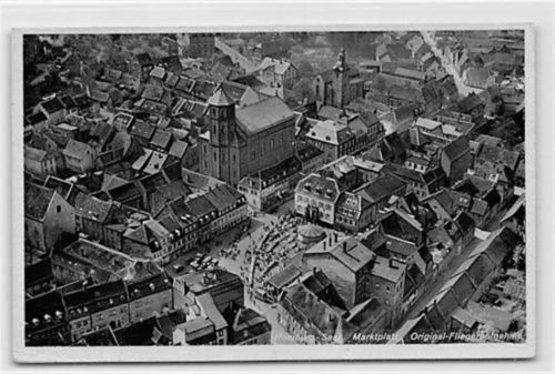 Homburg Homburg. Fliegeraufnahme von der Stadt ungelaufen Leicht bügig, sonst gut erhalten