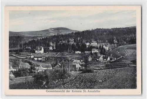 Gesamtansicht der Kolonie St. Annahöhe bei Seidorf - Kreis Hirschberg / Jelenia Góra im Riesengebirge ungelaufen Sehr gut erhalten.