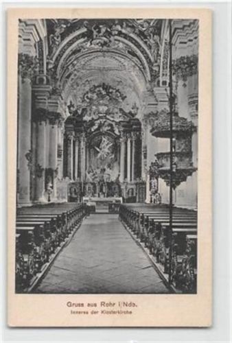 Rohr. Innere der Klosterkirche ungelaufen Gute Erhaltung.