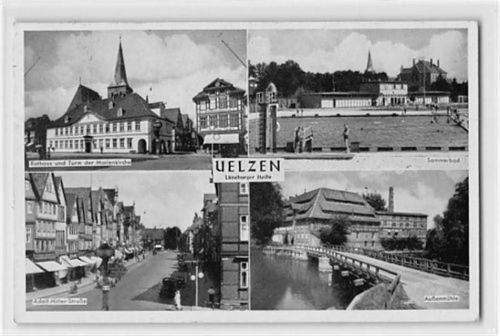 Uelzen Uelzen mit Außenmühle und Adolf-Hitler-Straße gelaufen. Gute Erhaltung. WK II