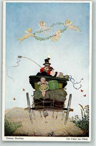Fahrt ins Glück Engel Hochzeitskutsche Wohlgemuth & Lissner Nr. 6007 Primus AK
