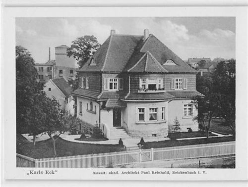 Reichenbach Reichenbach im Vogtland. Karls Eck. Entwurf: akad. Architekt Paul Reinhold ungelaufen Top Erhaltung.