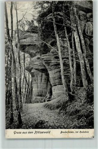 Rodalben 1906 Pfälzerwald Bruderfelsen