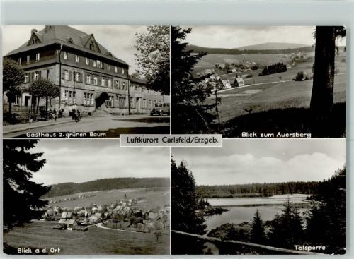 Carlsfeld Gasthaus zum grünen Baum Auersberg Talsperre Auto Fahrrad