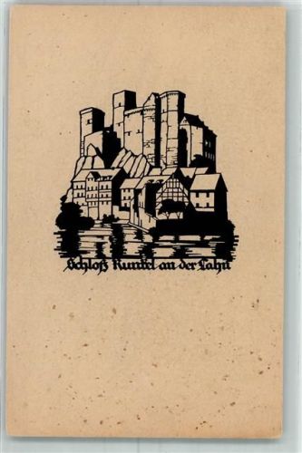Runkel Schloß Runkel Scherenschnitt v. A.M. Schwindt