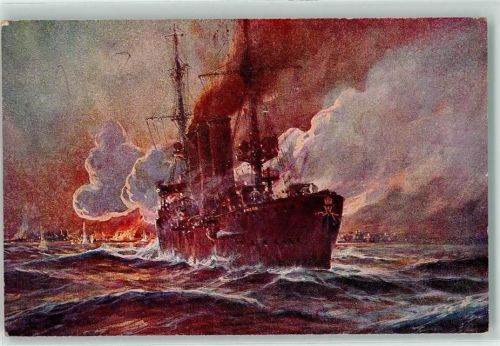 1916 Kolonialkriegerdank Nr. 6 WK I Kreuzer Emden