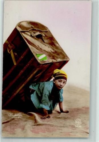 1923 Verlag A. Noyer Serie 3432 Umzug Koffer