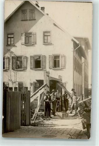 Baustelle am Haus AK Bauarbeiter 1925 Privatfoto AK