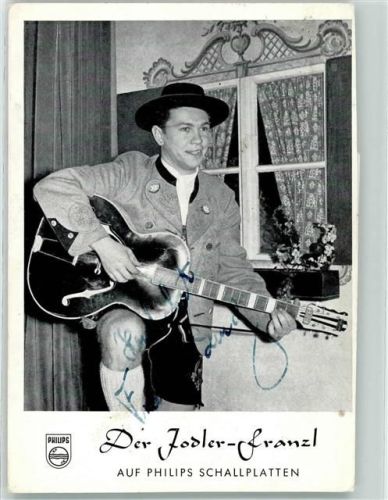 Der Jodler-Franzl mit Gitarre Autogramm Volksmusik Autograph